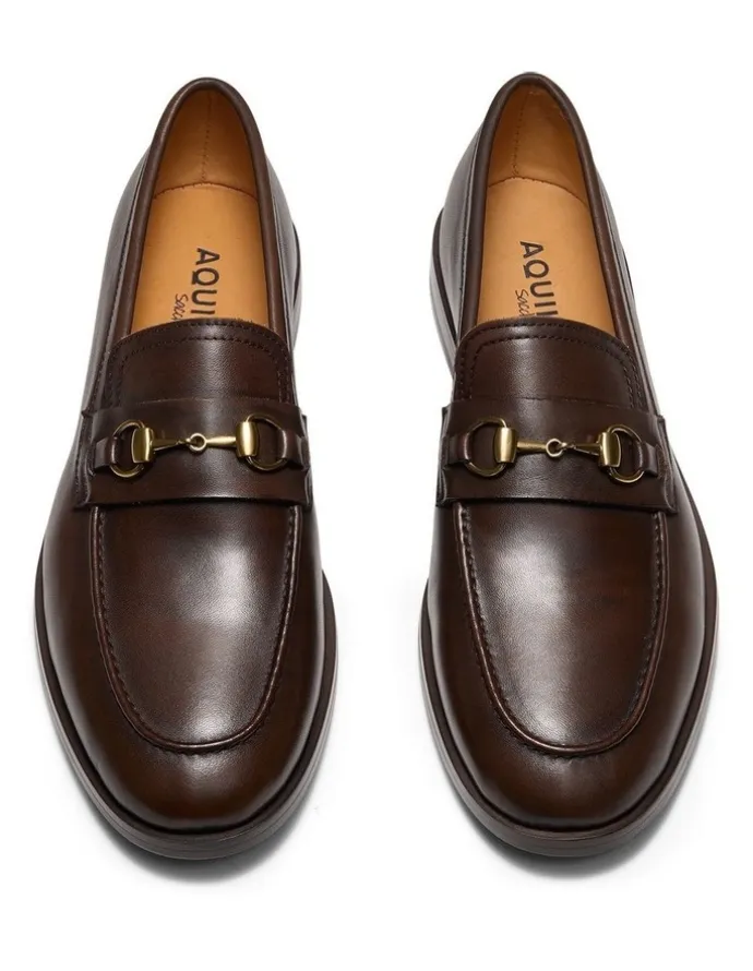 Aquila Luis Penny Loafers in Brown
