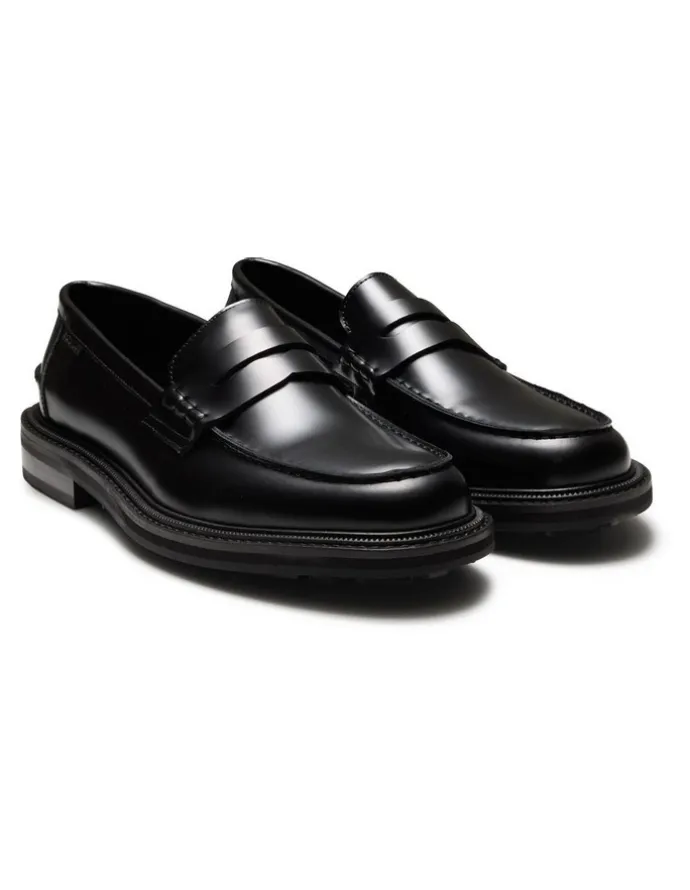 Aquila Mensa Penny Loafers in Black
