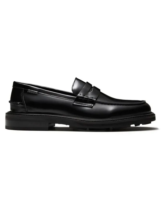 Aquila Mensa Penny Loafers in Black