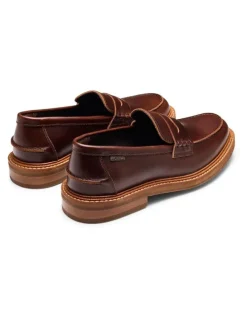 Aquila Mensa Penny Loafers in Redwood
