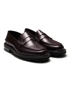 Aquila Mensa Penny Loafers in Oxblood