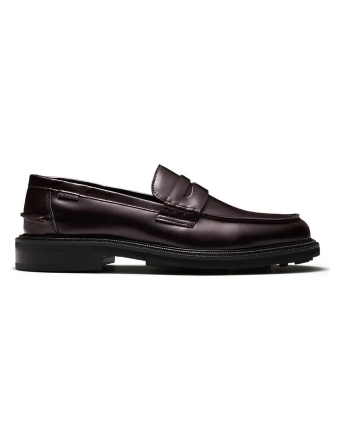 Aquila Mensa Penny Loafers in Oxblood