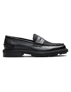 Aquila Mensa Pony Loafers in Black