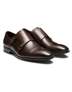 Aquila Merrett Monk Strap Shoes in Brown