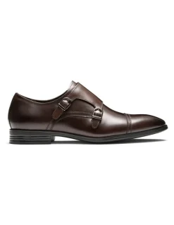 Aquila Merrett Monk Strap Shoes in Brown