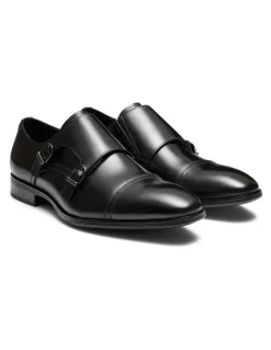 Aquila Merrett Monk Strap Shoes in Black