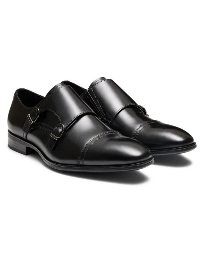 Aquila Merrett Monk Strap Shoes in Black