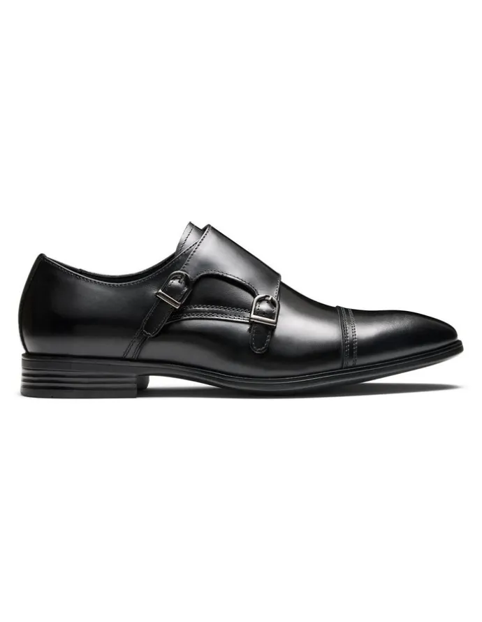 Aquila Merrett Monk Strap Shoes in Black