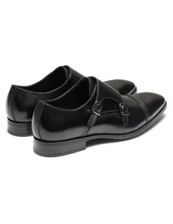 Aquila Merrett Monk Strap Shoes in Black