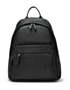 Aquila Montoro Leather Backpack in Black