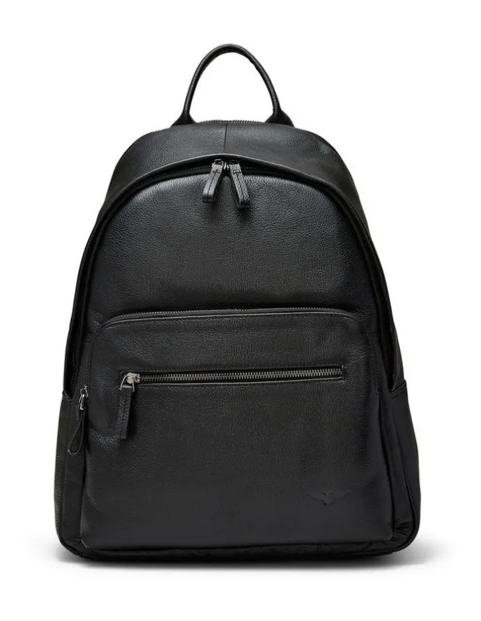Aquila Montoro Leather Backpack in Black