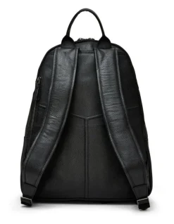 Aquila Montoro Leather Backpack in Black