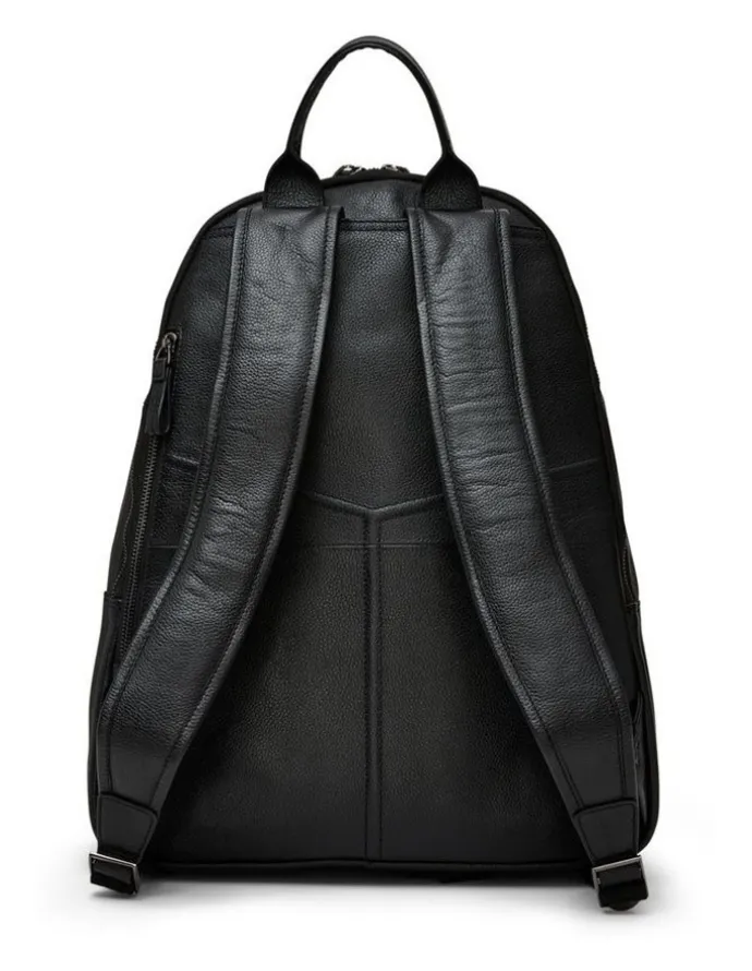 Aquila Montoro Leather Backpack in Black