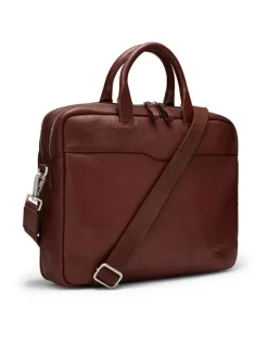 Aquila Montoro Leather Briefcase in Brandy