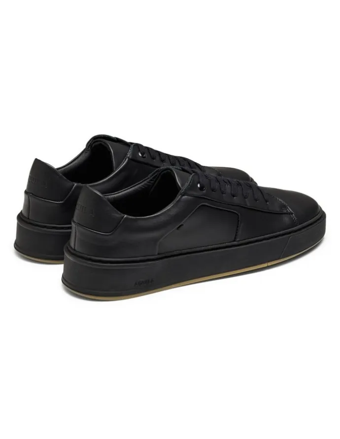 Aquila Odin Leather Sneakers in Black