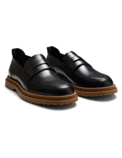 Aquila Radar Penny Loafers in Black