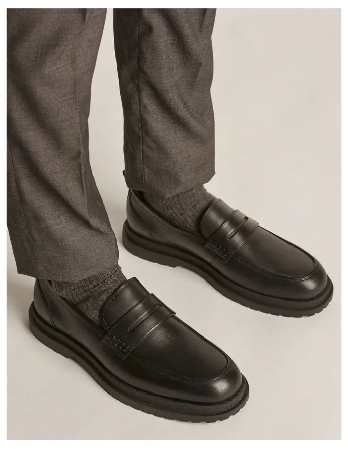 Aquila Radar Penny Loafers in Black