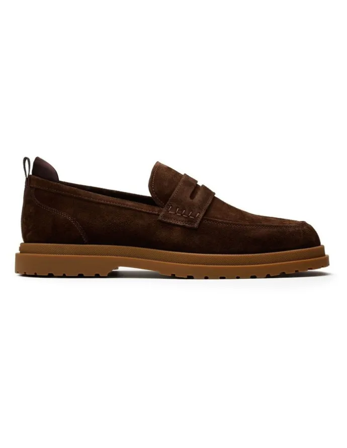 Aquila Radar Suede Loafer in Chocolate