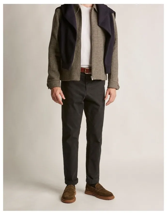 Aquila Radar Suede Penny Loafers in Olive