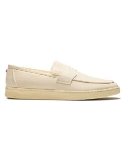 Aquila Rich Nubuck Loafers in White