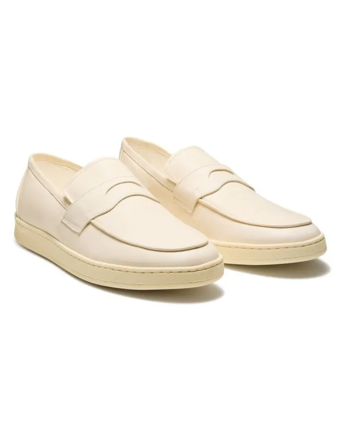 Aquila Rich Nubuck Loafers in White