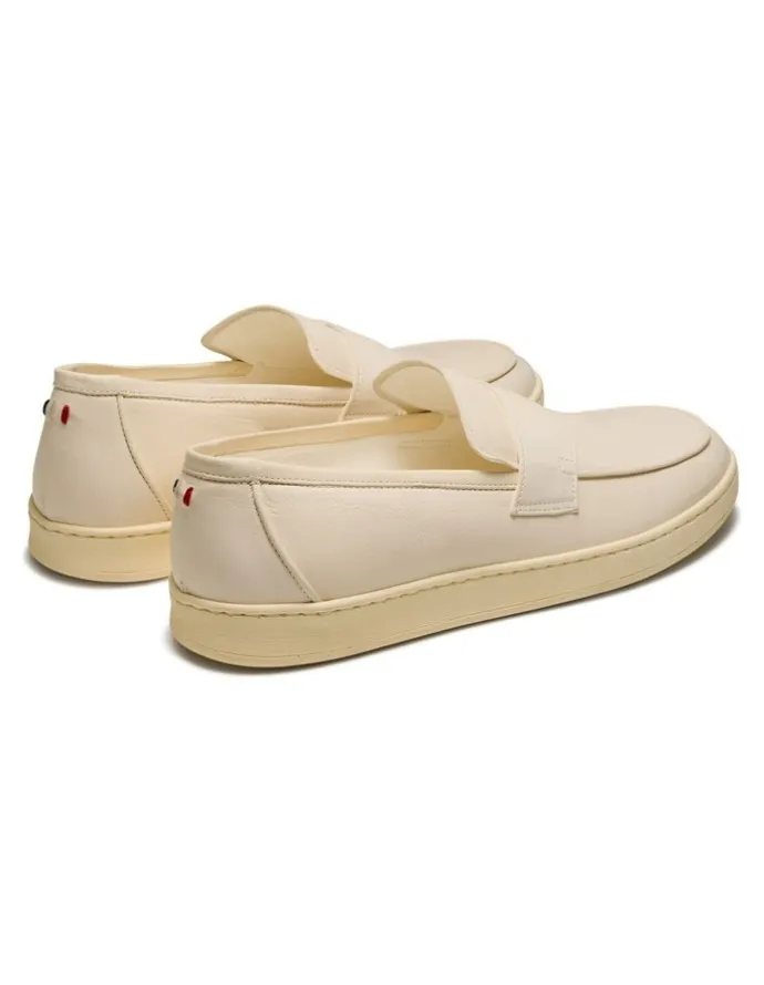 Aquila Rich Nubuck Loafers in White
