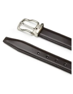 Aquila Todd Leather Belt in Chocolate