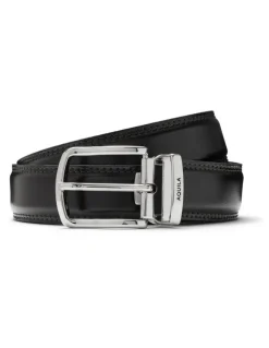 Aquila Todd Leather Belt in Black