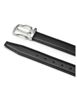Aquila Todd Leather Belt in Black
