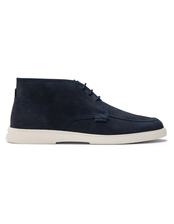 Aquila Breeze Nubuck Chukka Boot in Navy