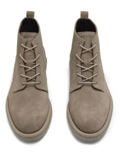 Aquila Canyon Suede Lace-Up Boots in Beige