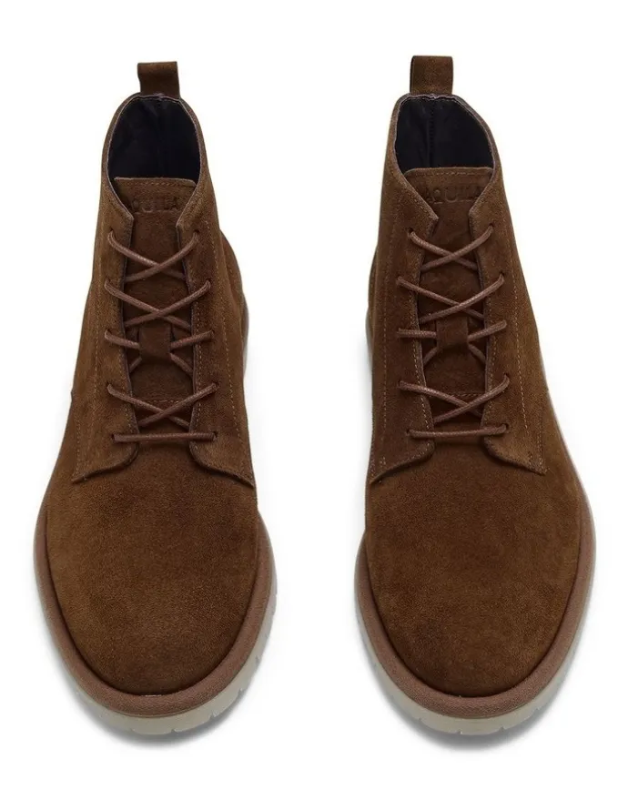 Aquila Canyon Suede Lace-Up Boots in Cognac