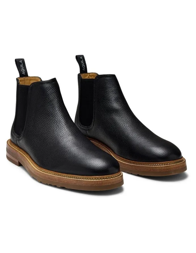 Aquila Dakar Chelsea Boots in Black