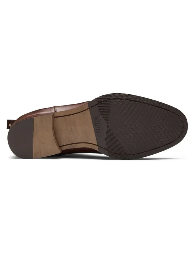 Aquila Dakota Leather Chelsea Boots in Brown