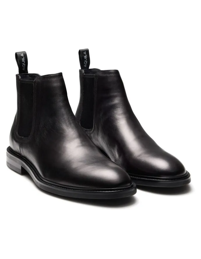 Aquila Dallas Chelsea Boots in Black