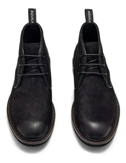 Aquila Milo Nubuck Chukka Boots in Black