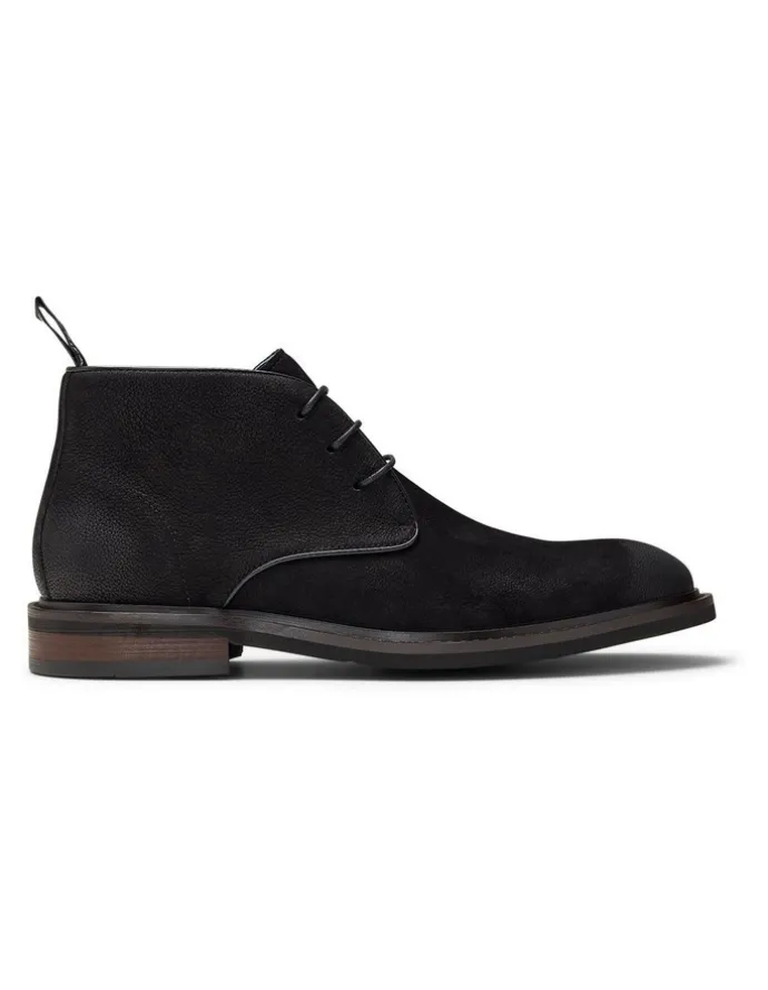Aquila Milo Nubuck Chukka Boots in Black