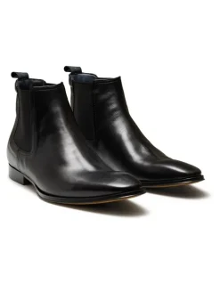 Aquila Osbourne 2.0 Leather Chelsea Boots in Black