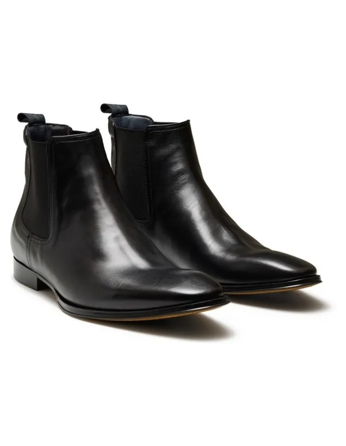 Aquila Osbourne 2.0 Leather Chelsea Boots in Black