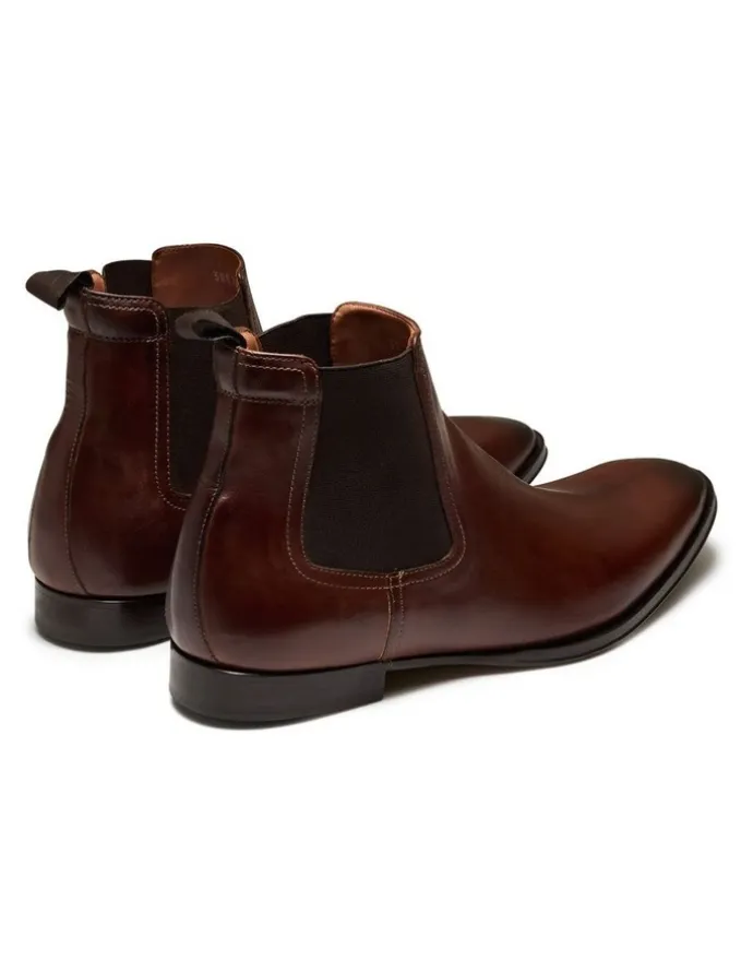 Aquila Osbourne 2.0 Leather Chelsea Boots in Dark Brown