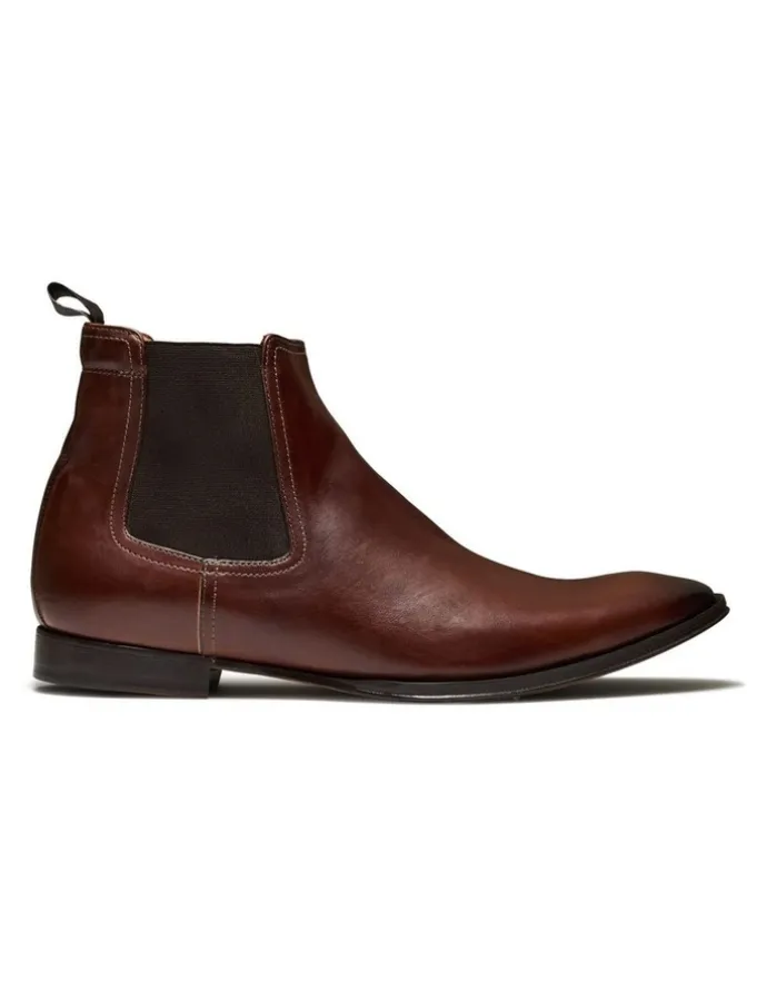 Aquila Osbourne 2.0 Leather Chelsea Boots in Dark Brown