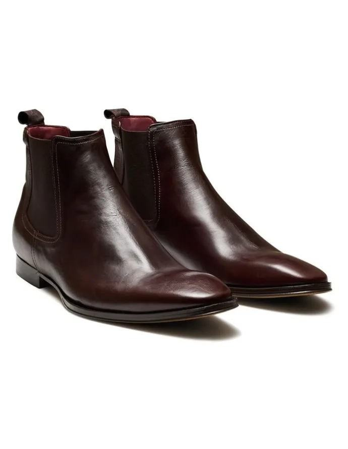 Aquila Osbourne 2.0 Leather Chelsea Boots in Oxblood
