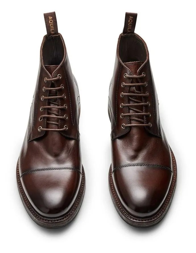 Aquila Redding Lace-Up Boots in Brown
