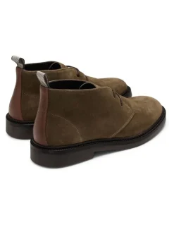 Aquila Steele Suede Chukka Boots in Khaki