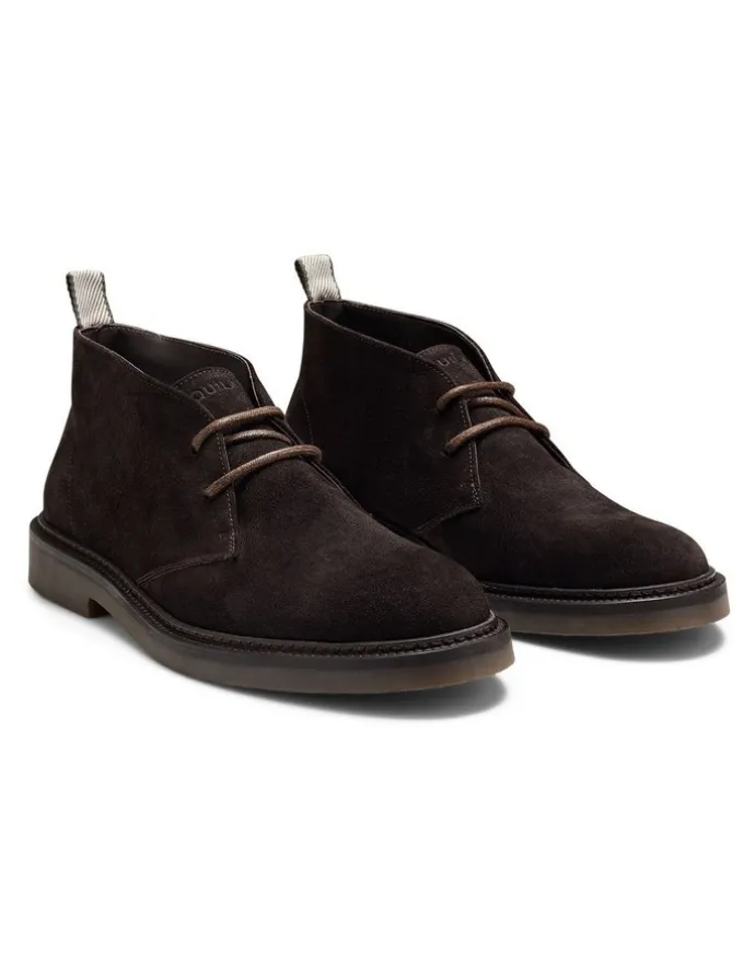 Aquila Steele Suede Chukka Boots in Dark Brown