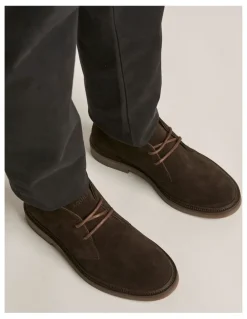 Aquila Steele Suede Chukka Boots in Dark Brown