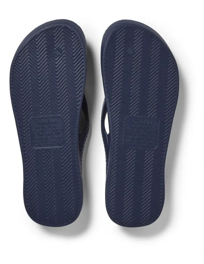 Archies Arch Support Thongs in Navy