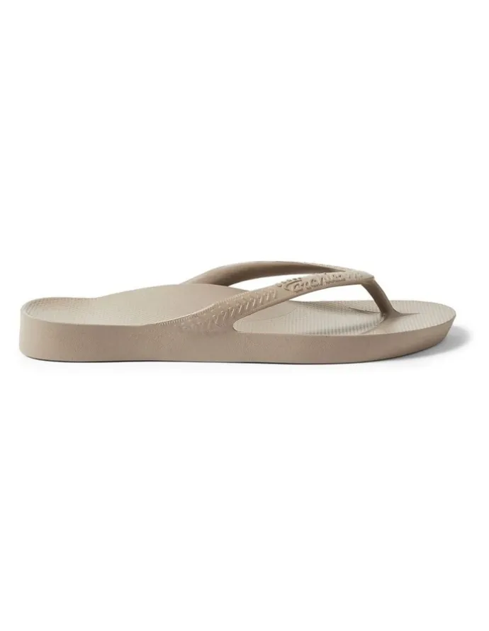 Archies Arch Support Thongs in Taupe