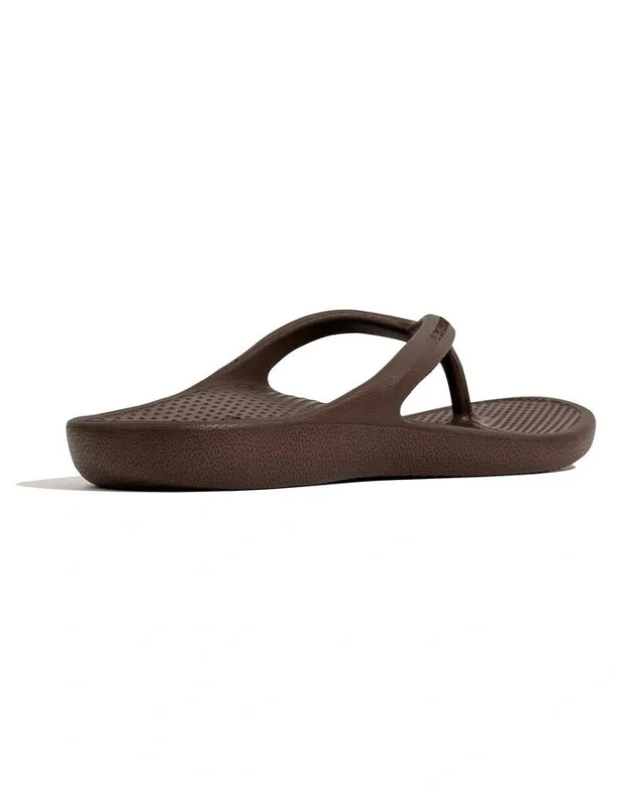 Archline Rebound Orthotic Arch Support Foam Thongs in Brown