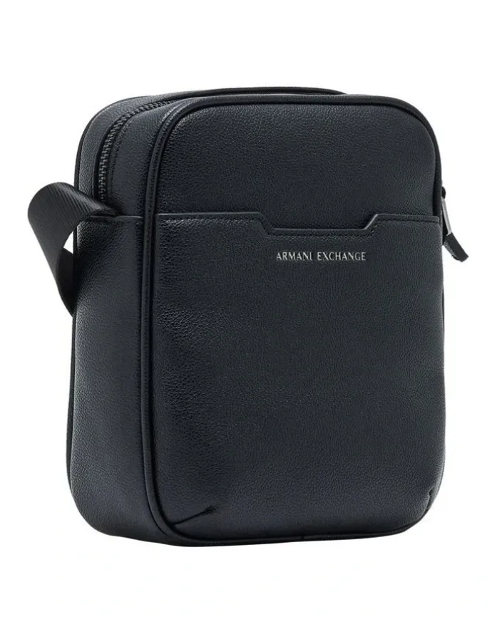 Armani Exchange Alex Reporter Bag in Black